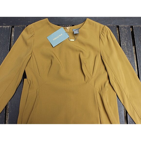 New w/Tags - Zac Posen Designer Tailored Sheath Dress in Stretch Triacetate - 10 - Picture 8 of 13